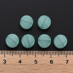 透明なアクリルビーズ  染め  フラットラウンド  ミディアムアクアマリン  8.5x5.5mm  穴：2.5mm  約1774個/500g&nbsp;MACR-S373-05E-02