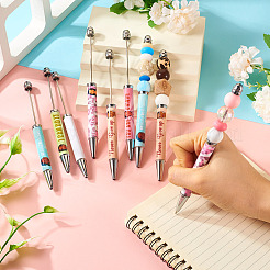 6шт. 6 стиля печатной пластиковой шариковой ручки&nbsp;AJEW-TA0001-82