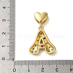 Placage en rack en laiton micro pavé de zircones cubiques transparentes&nbsp;KK-C067-12G-A