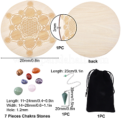 Décorations de chakras de yoga à faire soi-même pour la maison&nbsp;DJEW-SC0001-02C
