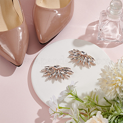 1 пара пряжек для обуви со стразами из сплава AJEW-MA0001-06RG