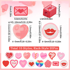 300шт 15 стиля ручной работы бусины из полимерной глины CLAY-SC0002-25