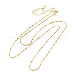Ожерелья из латунной цепочки-коробки толщиной 1 мм NJEW-Z083-01G