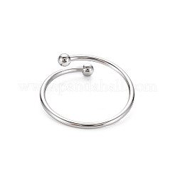 Кольца-манжеты из нержавеющей стали марки 304 с двойным бисером&nbsp;RJEW-N038-048P