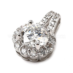 925 подвеска из стерлингового серебра с кристаллами муассанита и стразами STER-D308-02P