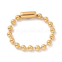 Комплект из ожерелья и браслета из шариковой цепи из нержавеющей стали 304 с вакуумным покрытием PVD STAS-D181-01G-01C