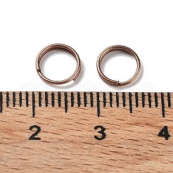 真鍮スプリットリング  ダブルループ丸カン  赤銅鉱  7x1.2mm  内径約5.8mm&nbsp;JRDC7MM-NFR