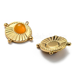 Плоские круглые подвески из смешанных камней STAS-K258-37G