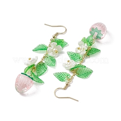 Boucles d'oreilles pendantes en acrylique et acier inoxydable 304&nbsp;EJEW-JE05735-04