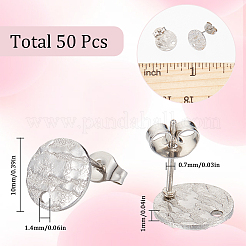 50 шт. фурнитура для сережек-гвоздиков из нержавеющей стали 304 STAS-SC0008-57P