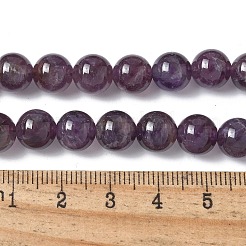 Natürlichen Amethyst Perlen Stränge&nbsp;G-M445-8MM-01D
