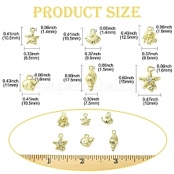 18шт 6 стиля подвески из сплава со стразами&nbsp;FIND-CJ0004-03