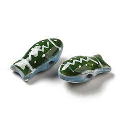 Ручной печатный шарики фарфора&nbsp;PORC-E015-17J