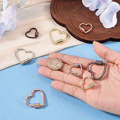 8 Stück 8 Farben Zinklegierung Schraubkarabiner Schloss Charms&nbsp;FIND-TA0009-81