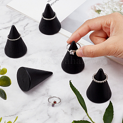 Деревянные подставки для колец на палец RDIS-WH0001-20B