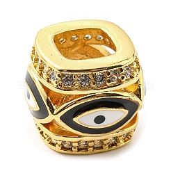 Реечное покрытие латунь микро паве кубический цирконий европейские бусины&nbsp;KK-M247-34G-03