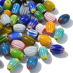 90 Stück 15 Farben handgefertigte Millefiori Bunte Malereiperlen&nbsp;LAMP-CJ0002-31
