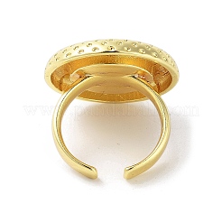 Anello a polsino aperto rotondo piatto in resina&nbsp;RJEW-A035-02G