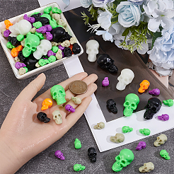 150 stücke 9 arten halloween thema leuchtende kunststoff schädel display dekorationen&nbsp;KY-SP0001-76