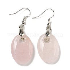 Серьги-подвески из латуни с овальным покрытием&nbsp;EJEW-B064-03P