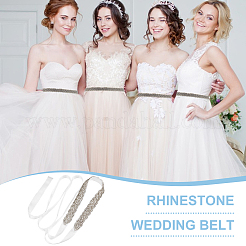 Cintura da sposa con fiori di strass per abito da sposa&nbsp;AJEW-WH0515-23B