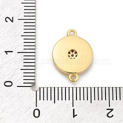 Ciondoli connettore in ottone con micro pavé di zirconi chiari&nbsp;KK-M303-04G-05