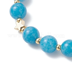 Плетеные браслеты из бусин натурального кварца для женщин&nbsp;BJEW-JB12529-01