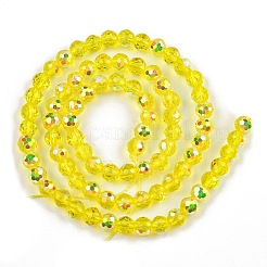 Гальванизируйте прозрачные стеклянные бусины&nbsp;EGLA-B013-02A-AB02