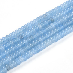 Окрашенные природные белый нефрит бисер пряди&nbsp;X-G-T139-57A-05