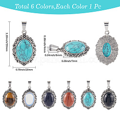 6 pendentif en pierres précieuses de 6 styles.&nbsp;G-SC0003-39A