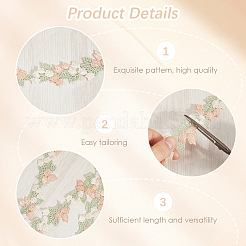 Ruban de dentelle en polyester de 5 mètre pour décoration de canapé et rideau&nbsp;OCOR-CY0001-33B
