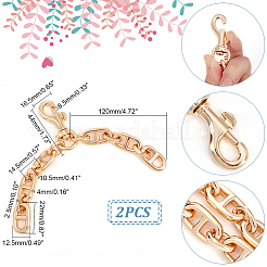 Удлинители ремешка для кошелька с цепочкой из сплава Mariner Link DIY-WH0449-55KCG