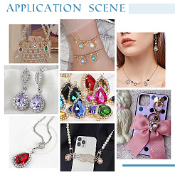 24 шт. 2 стиля латунные кубические цирконии и украшения из сплава со стразами&nbsp;HJEW-PH0001-72