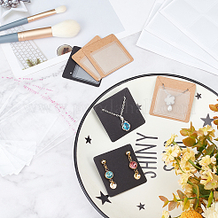 300 шт. 4 квадратных картонных карточки для демонстрации ювелирных изделий&nbsp;AJEW-PH0002-98