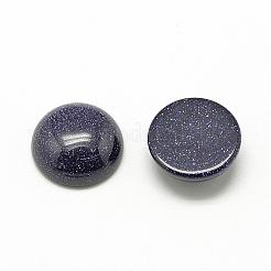 合成ブルーゴールドストーン青金砂石カボション  染め  半円/ドーム  16x6mm&nbsp;G-R416-16mm-34