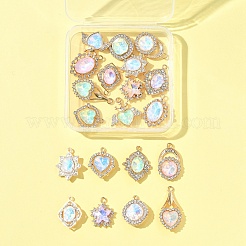 20 шт. 10-х стилевые подвески из сплава стекла FIND-FS0003-50