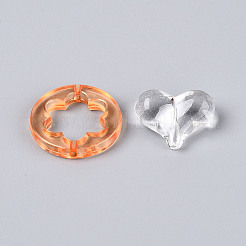 ビンテージ バロック アクリル ビーズ セット  混合形状  オレンジ  7.5~33x7.5~43x6~12mm  穴：1.5mm&nbsp;MACR-WH0007-77C
