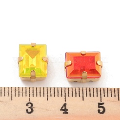 Rettangolo opale cucire sugli strass&nbsp;RGLA-G024-05A-G