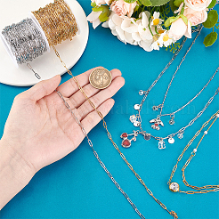 2 цвет 304 нержавеющая сталь цепочки-скрепки CHS-PH0001-10