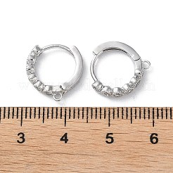 Латунь микро проложить кубический рисунок обруча из двуокиси циркония&nbsp;KK-P257-04P