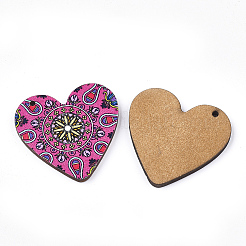 Pendentifs en tilleul imprimé&nbsp;WOOD-S045-011A