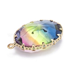 Двухцветные подвески из прозрачного стекла GLAA-F110-01C