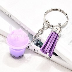 3 шт. кисточка из искусственной замши и имитация резинового брелока с рисунком «чай с молоком»/«чай с молоком» KEYC-JKC01203