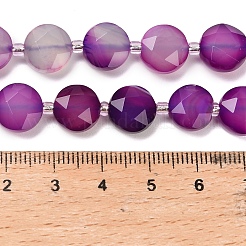 Натуральные полосатые агатовые бусы G-C116-A180-01A