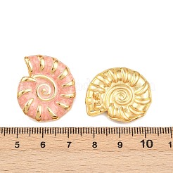 Серьги-гвоздики с эмалированными ракушками из нержавеющей стали 304&nbsp;LS-EJEW-L276-01G-02