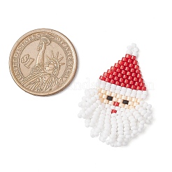 Подвески Санта-Клауса из стеклянных бус PALLOY-MZ00828-02