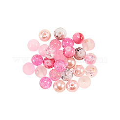 200шт 10 стиля diy наборы стеклянных круглых бусин DIY-CJ0001-95