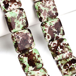 Синтетических нитей бирюзовые бусы&nbsp;TURQ-T004-09A-03