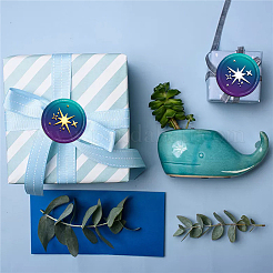 Латунная восковая печать штамп с ручкой AJEW-WH0184-0882