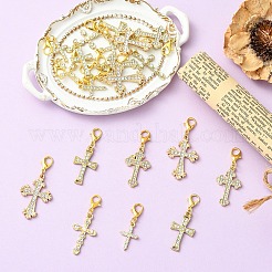 20 шт. 5 стильных подвесных украшений из сплава со стразами&nbsp;HJEW-YW00284